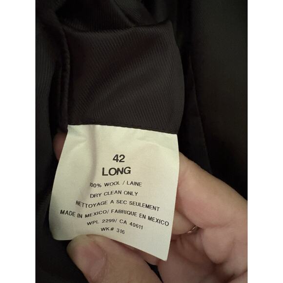 Perry Ellis Evening Super 100s Grey 42L 2 Button Dinner Coat - Picture 3 of 4